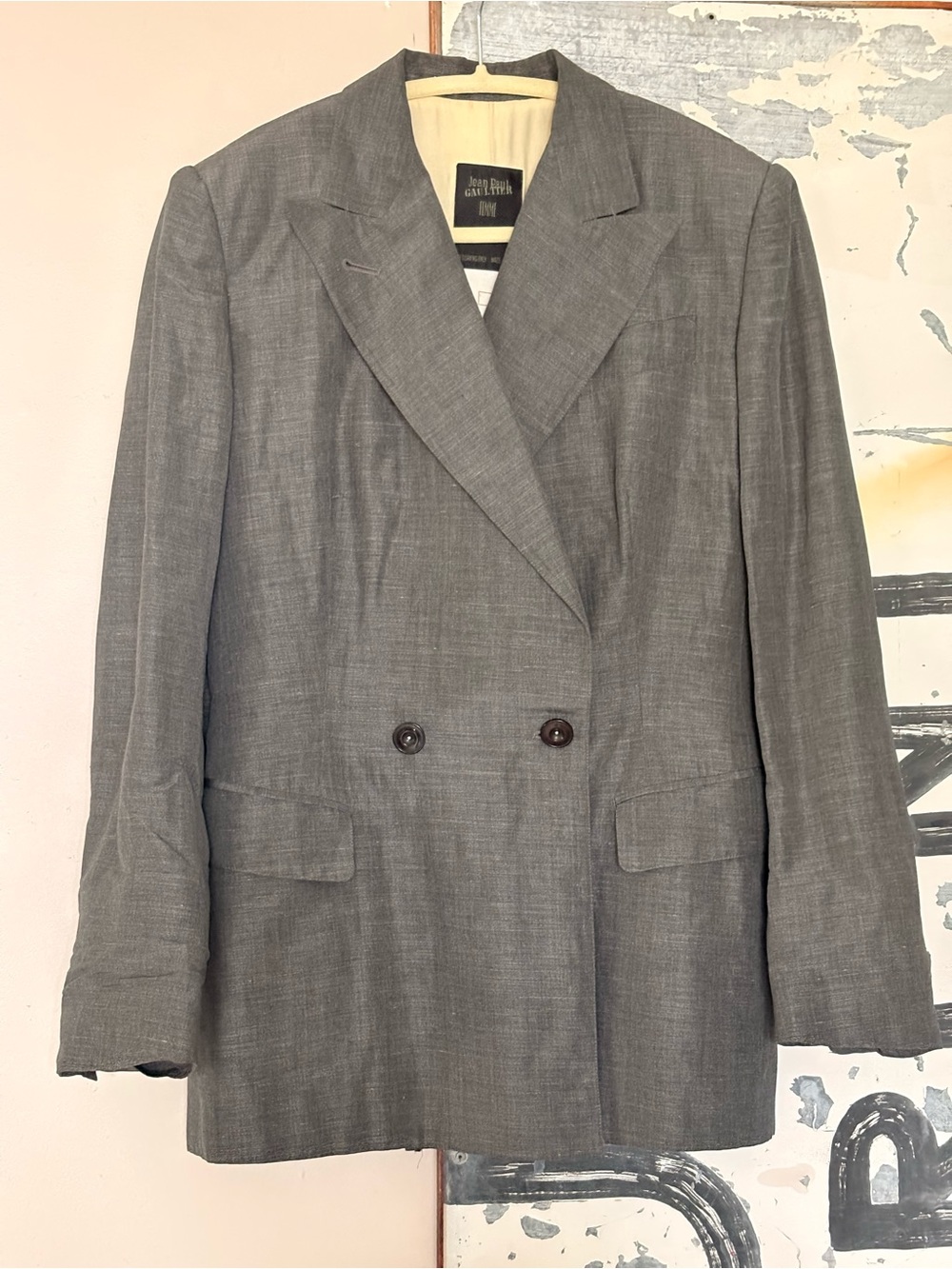 Jean Paul Gaultier Gray Double-Breasted Blazer